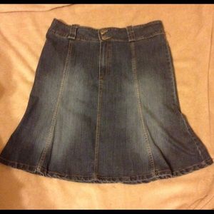 Denim Flared skirt